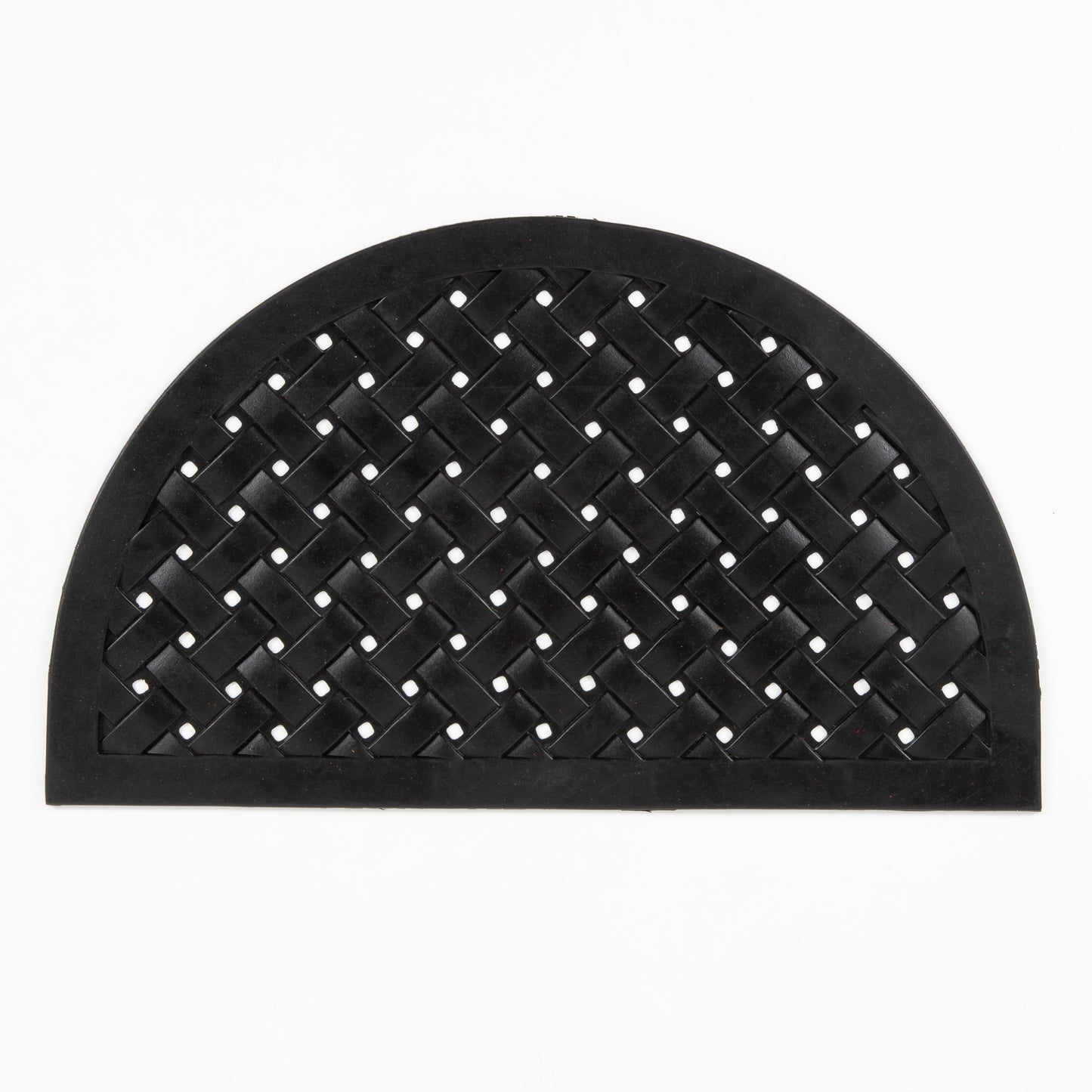 Mud Stopper Reddish 45X75Cm Half Moon Rubber Lattice Mat