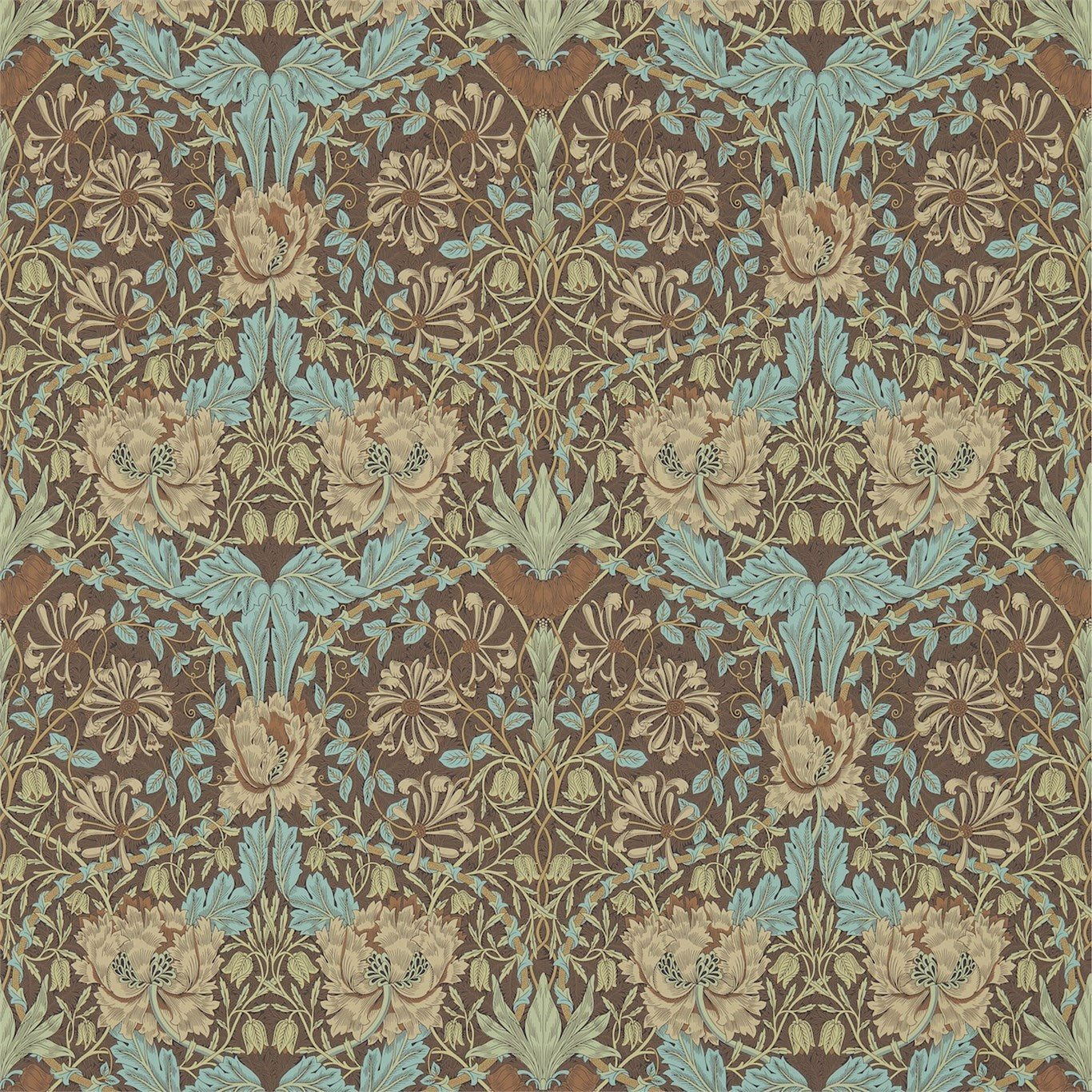 Honeysuckle & Tulip Wallpaper by Morris & Co