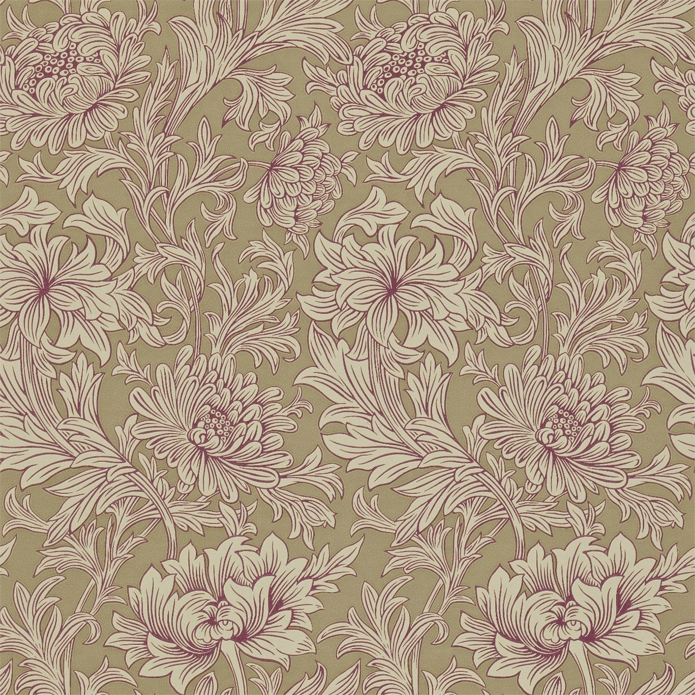 Chrysanthemum Toile Wallpaper by Morris & Co