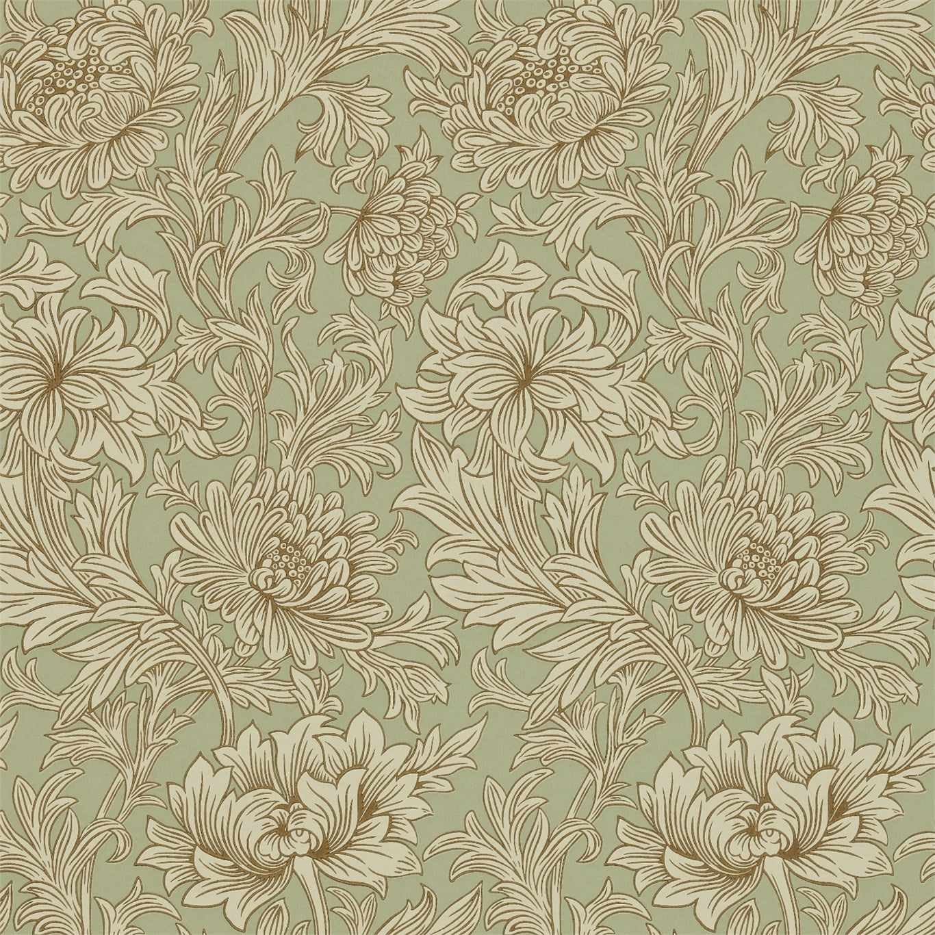 Chrysanthemum Toile Wallpaper by Morris & Co