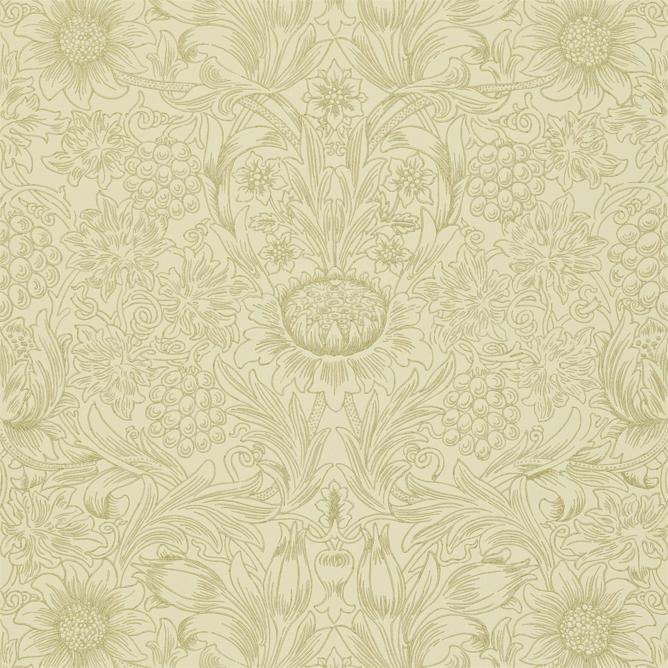 Sunflower Etch Wallpaper by Morris & Co