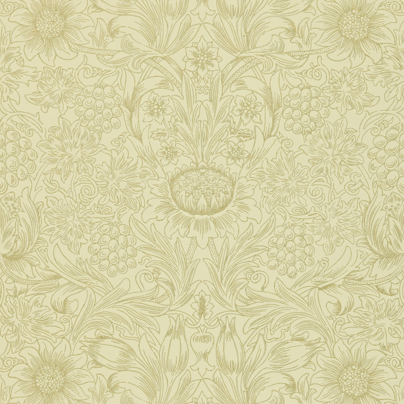 Sunflower Etch Wallpaper by Morris & Co