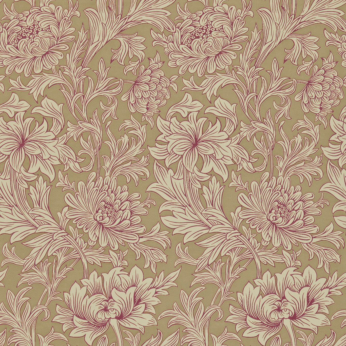 Chrysanthemum Toile Wallpaper by Morris & Co