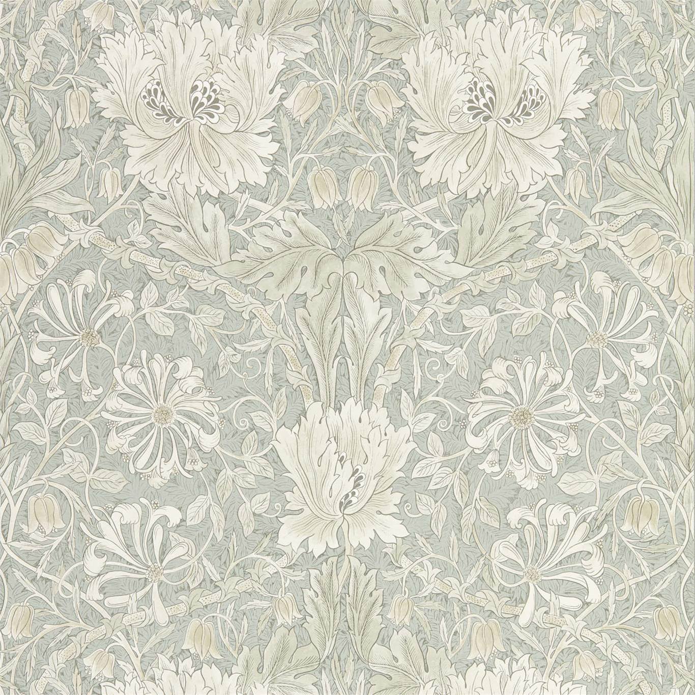 Pure Honeysuckle & Tulip Wallpaper by Morris & Co