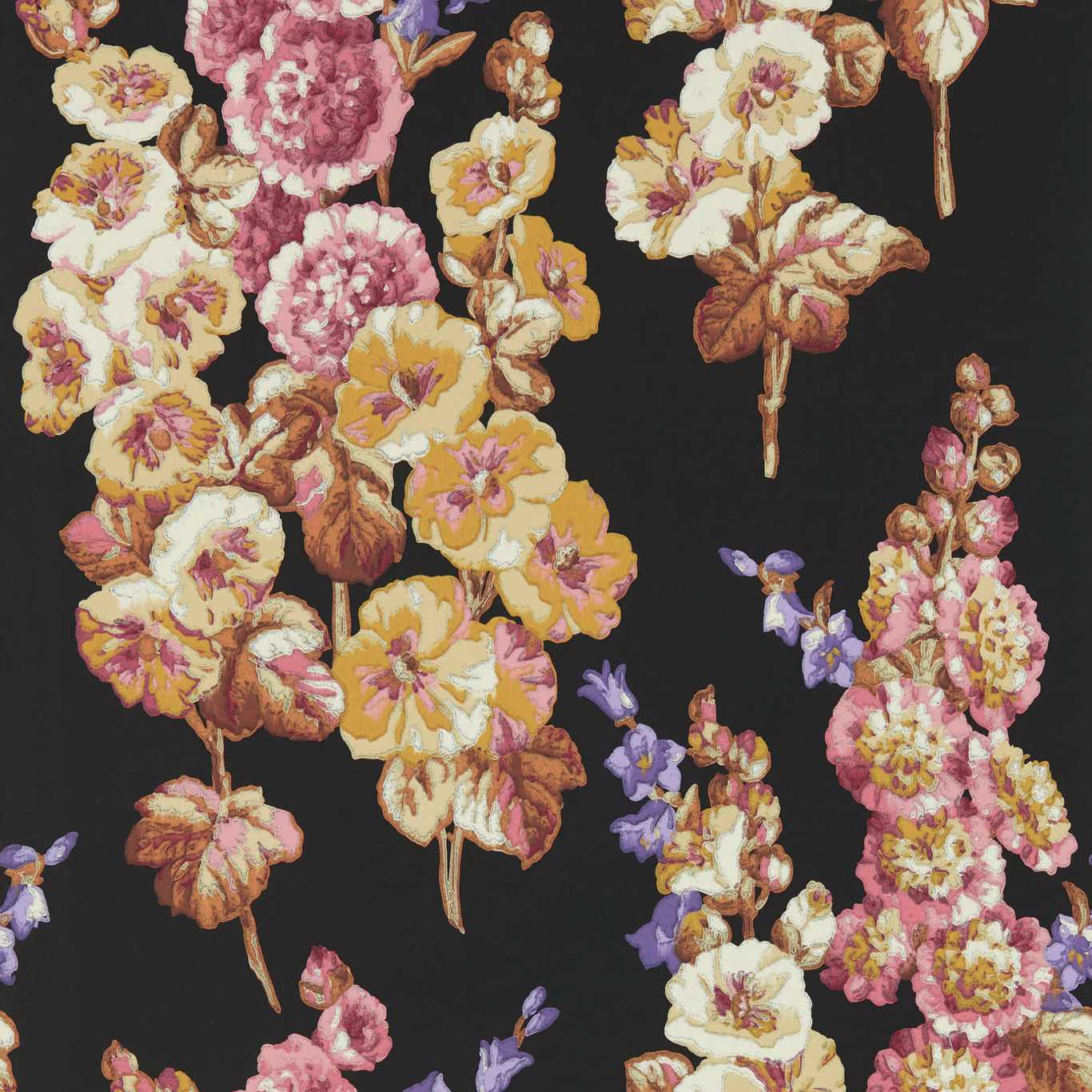 Hollyhocks Wallpaper by Sanderson