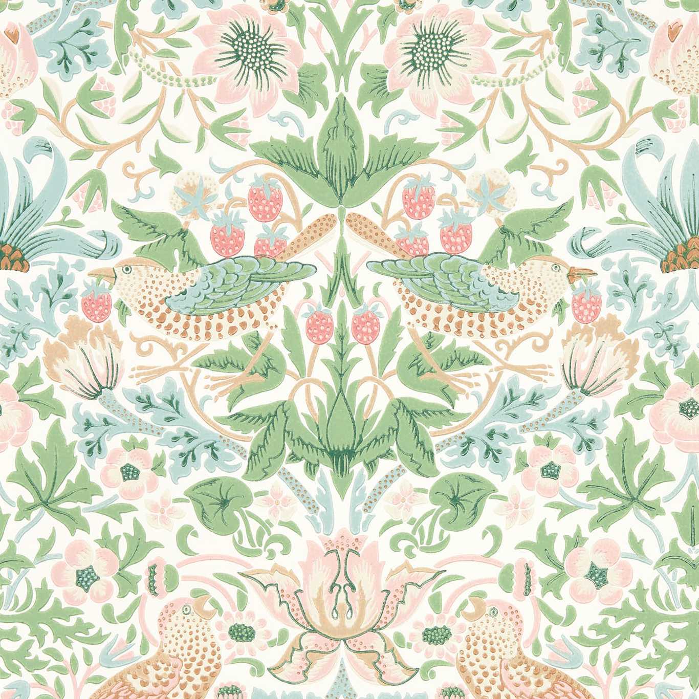 Simply Strawberry Thief Wallpaper by Morris & Co.
