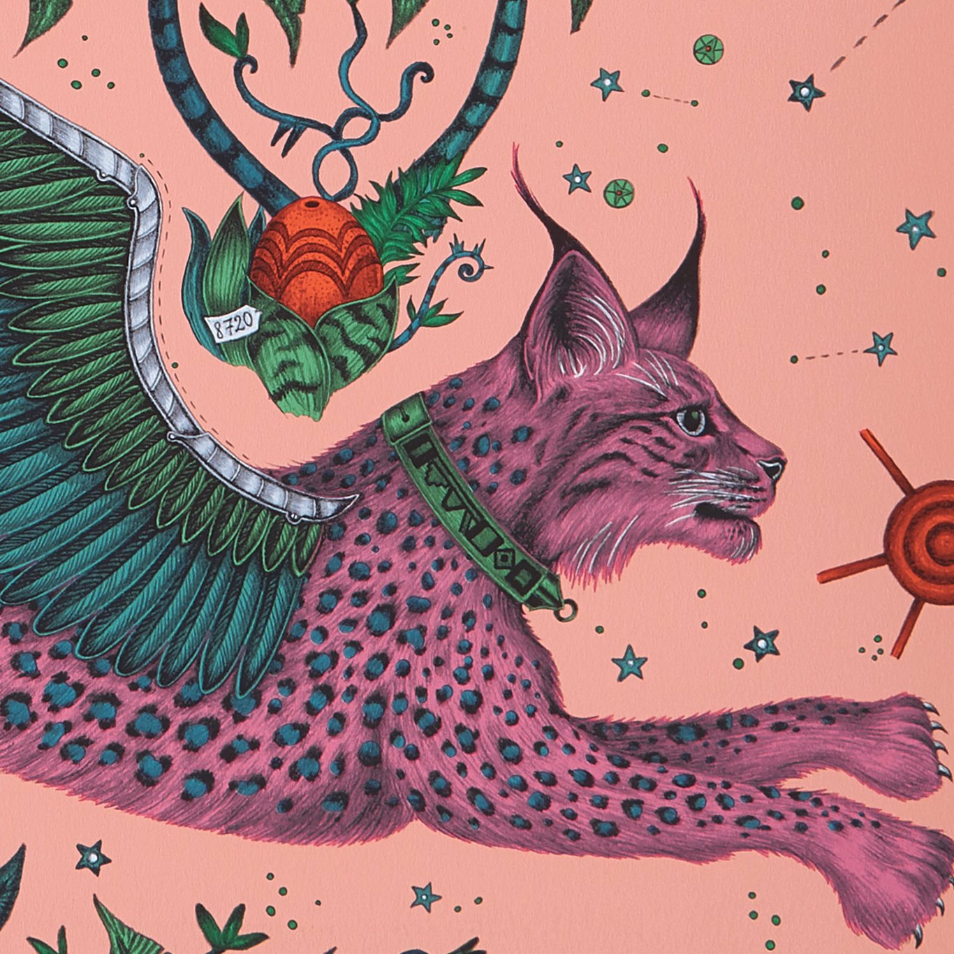 Lynx Wallpaper by Emma Shipley