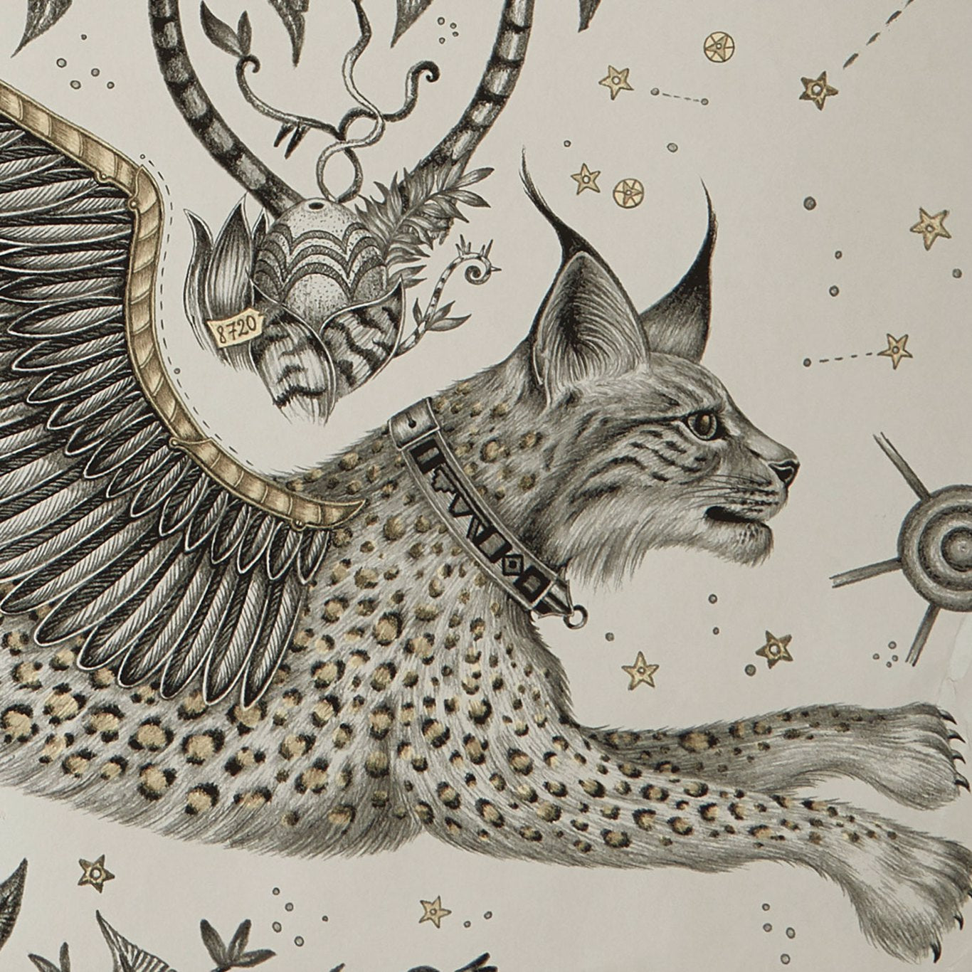 Lynx Wallpaper by Emma Shipley