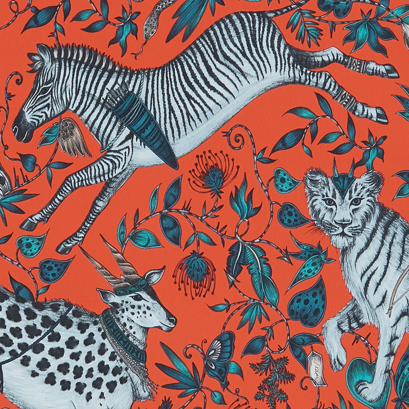 Protea Wallpaper by Emma Shipley