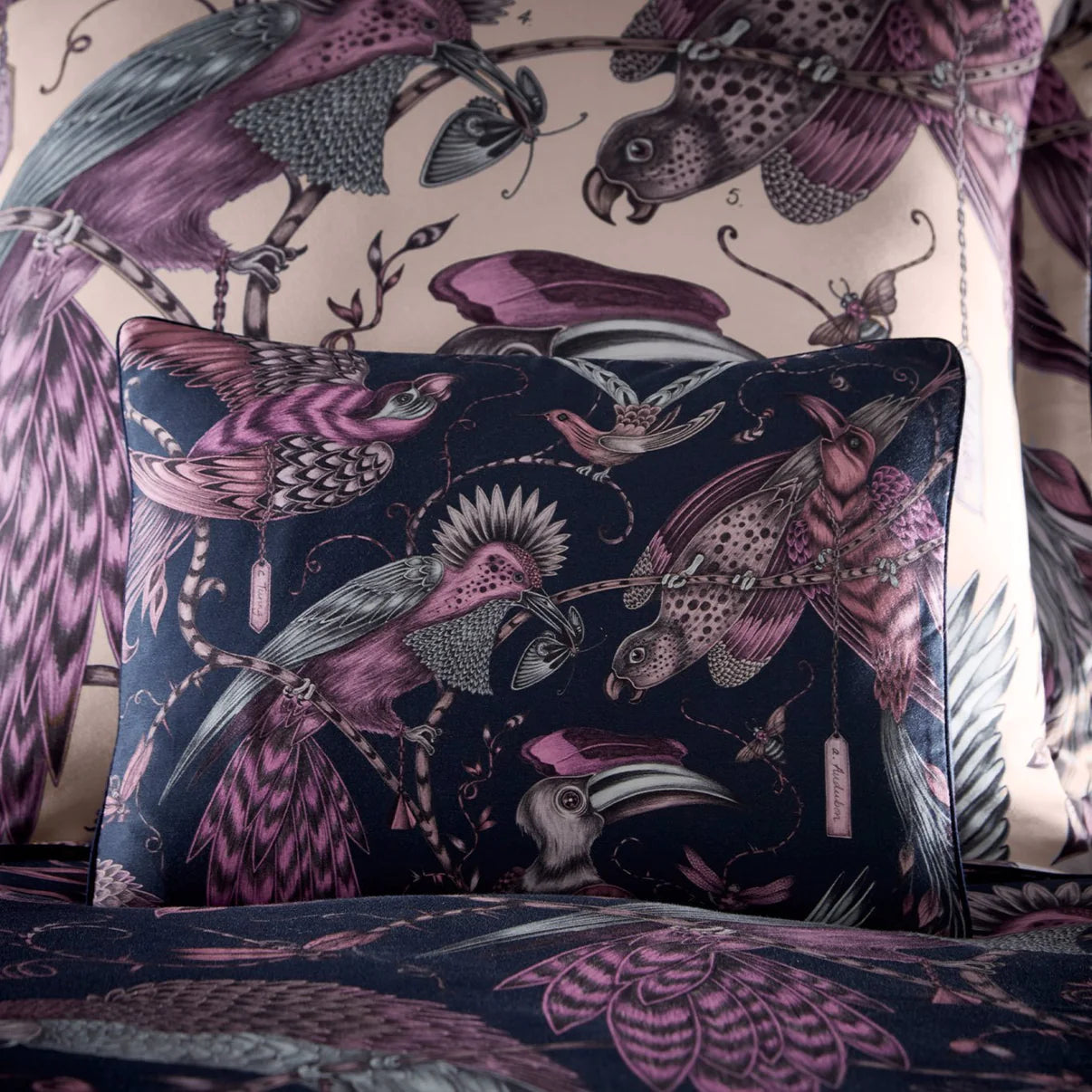 Audubon Boudoir Pillowcase Navy