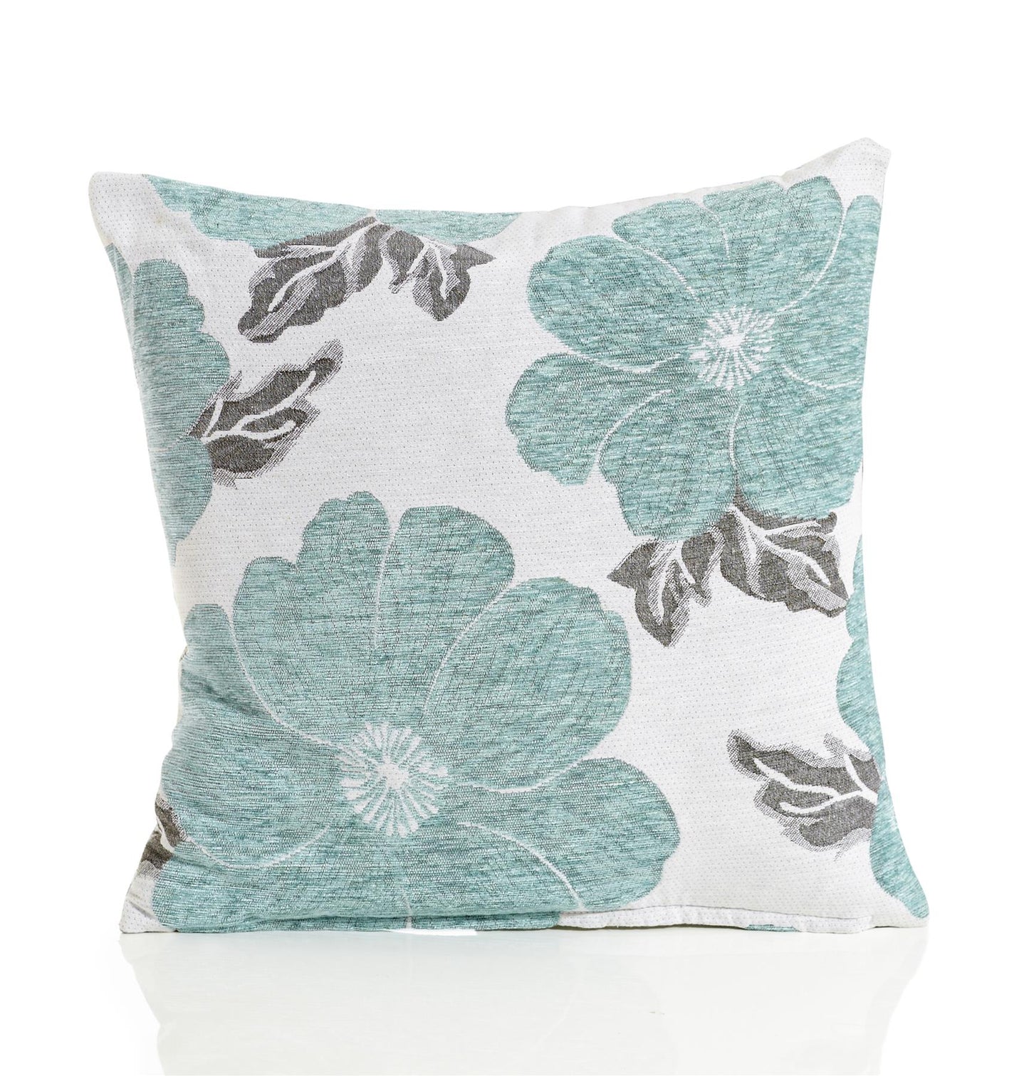 Blue Poppie Chenille Cushion Covers
