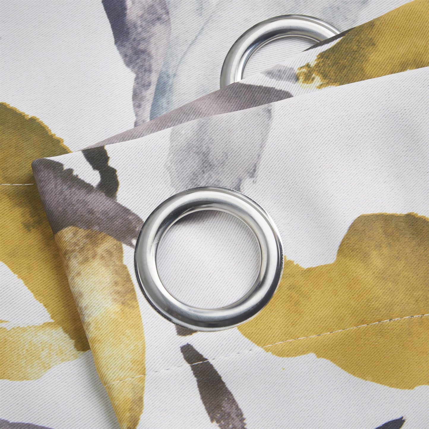 Ochre Iverny Room Darkening Eyelet Curtains - Pair