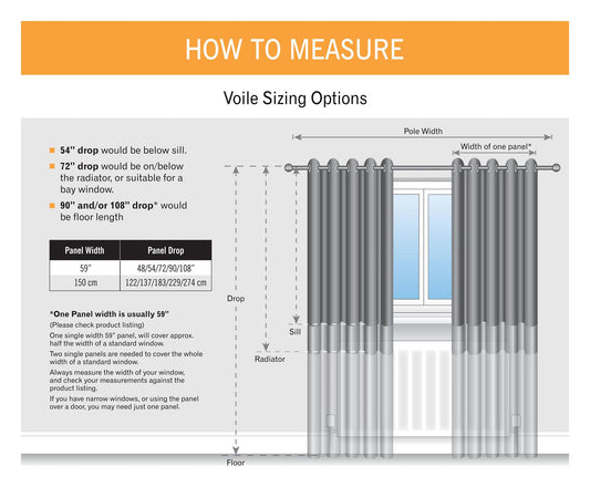 Grey Harmone Eyelet Voile Curtain Panel