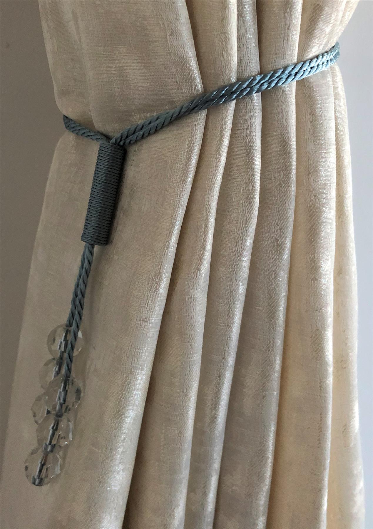 Duck Egg Blue Single Tsar Curtain Tie Backs
