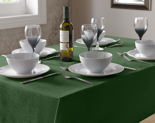 Green Linen Look Tablecloths