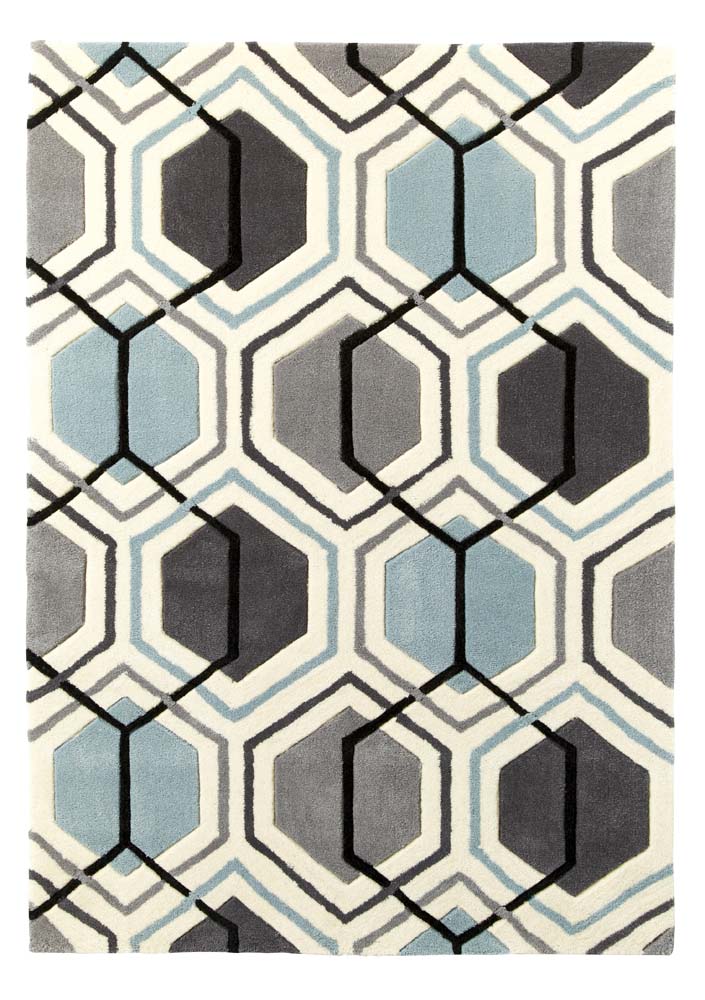 Hong Kong 7526 Grey/Blue Rug