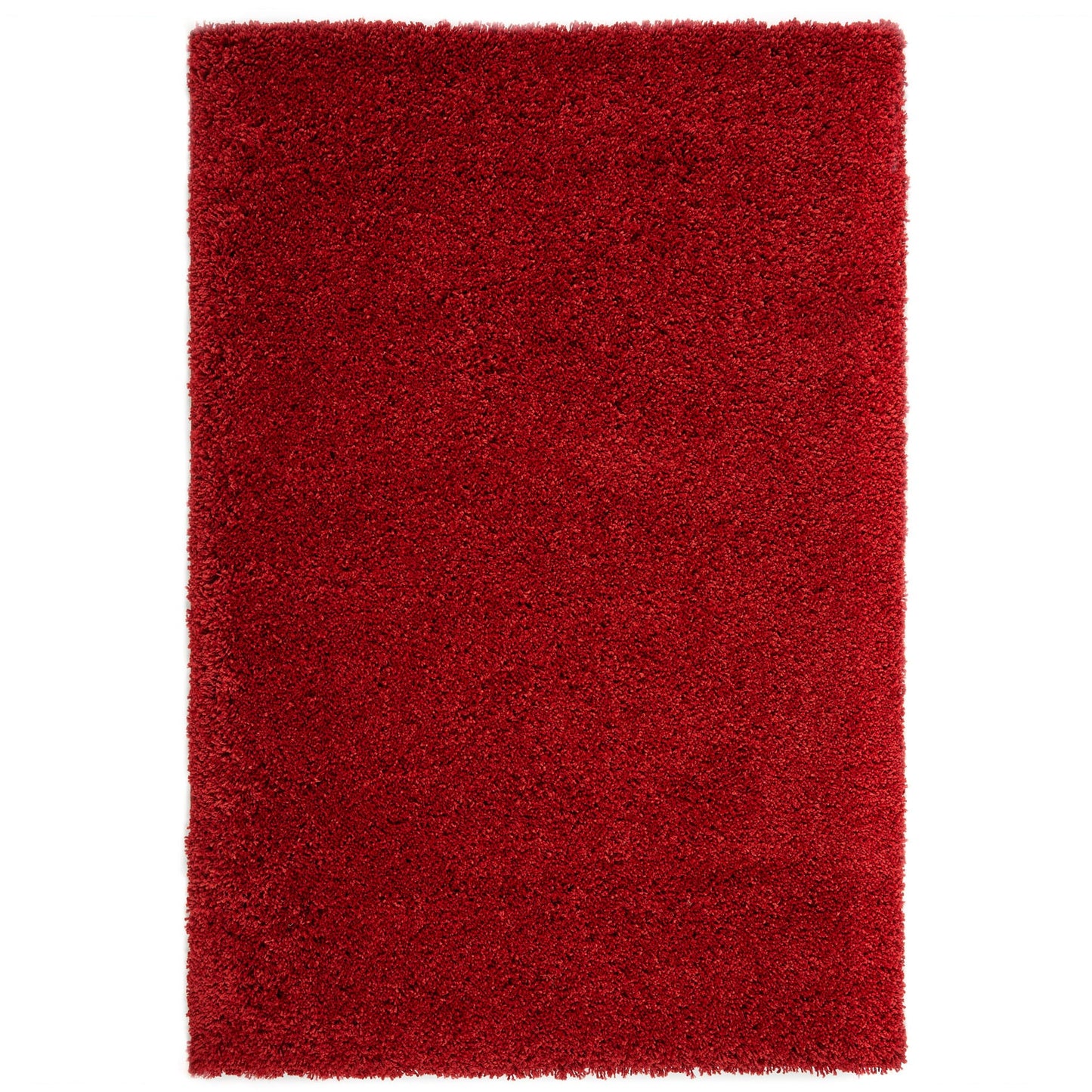 Serene Red Plain Rug - Red