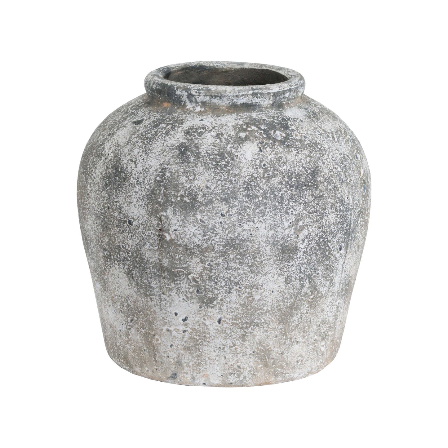 Aged Stone Ceramic Vase (19417) By Hill Interiors