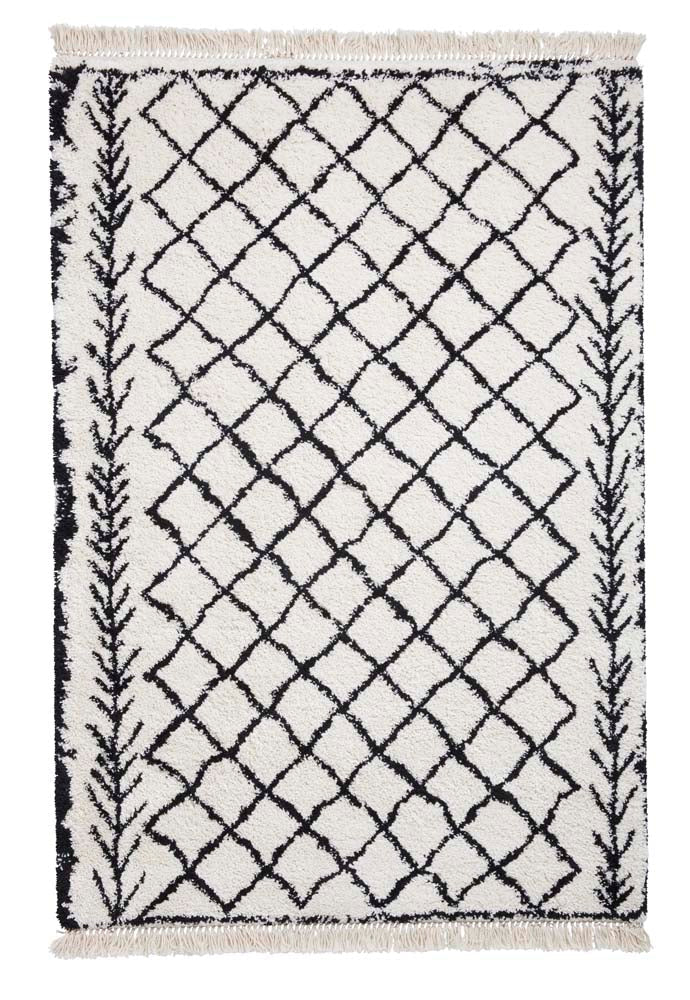 Boho 7043 White/Black Rug