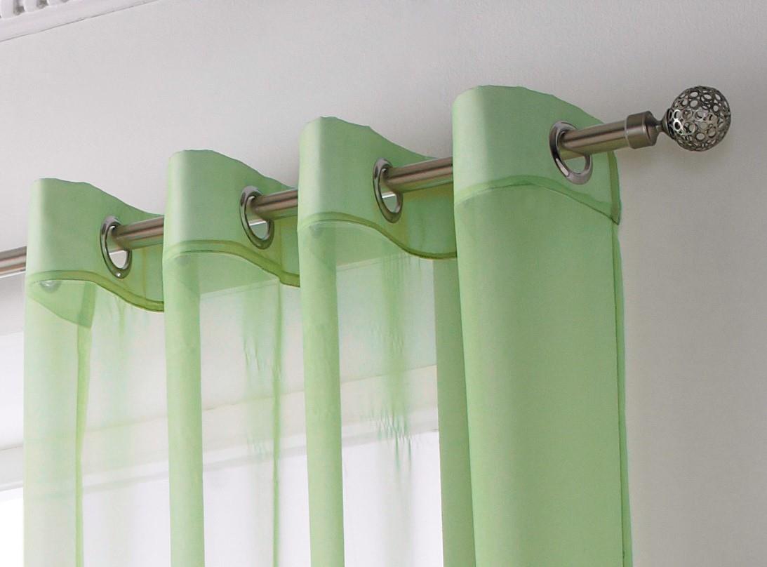 Lime Plain Voile Eyelet Panel. Including Free Tie Back