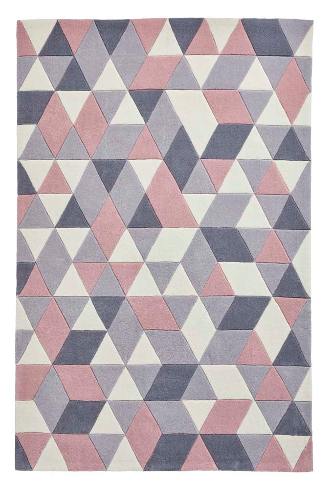 Hong Kong 3653 Grey/Rose Rug