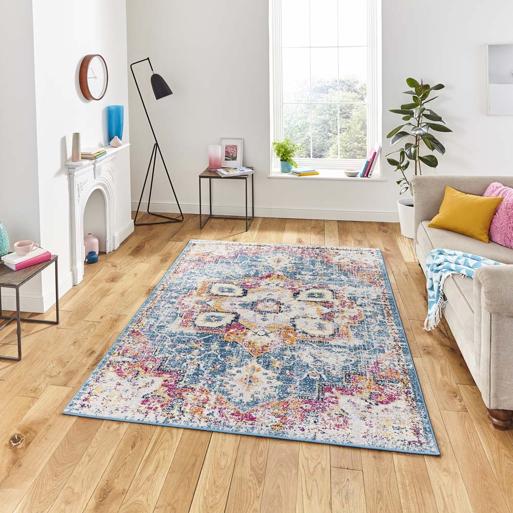 Boston G0532 Blue/Fuschia Rug