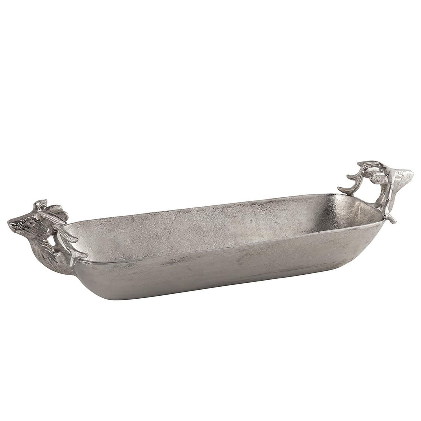 Farrah Collection Silver Large Deer Display Tray (21524) By Hill Interiors