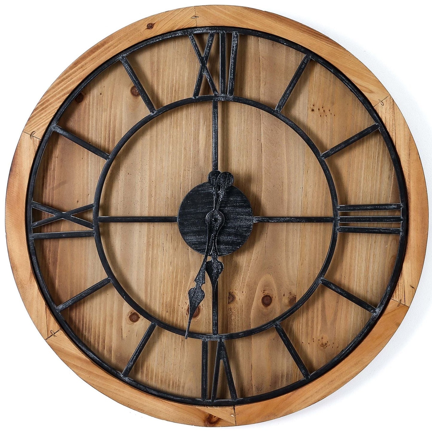 Williston Large Wooden Wall Clock (21642) By Hill Interiors