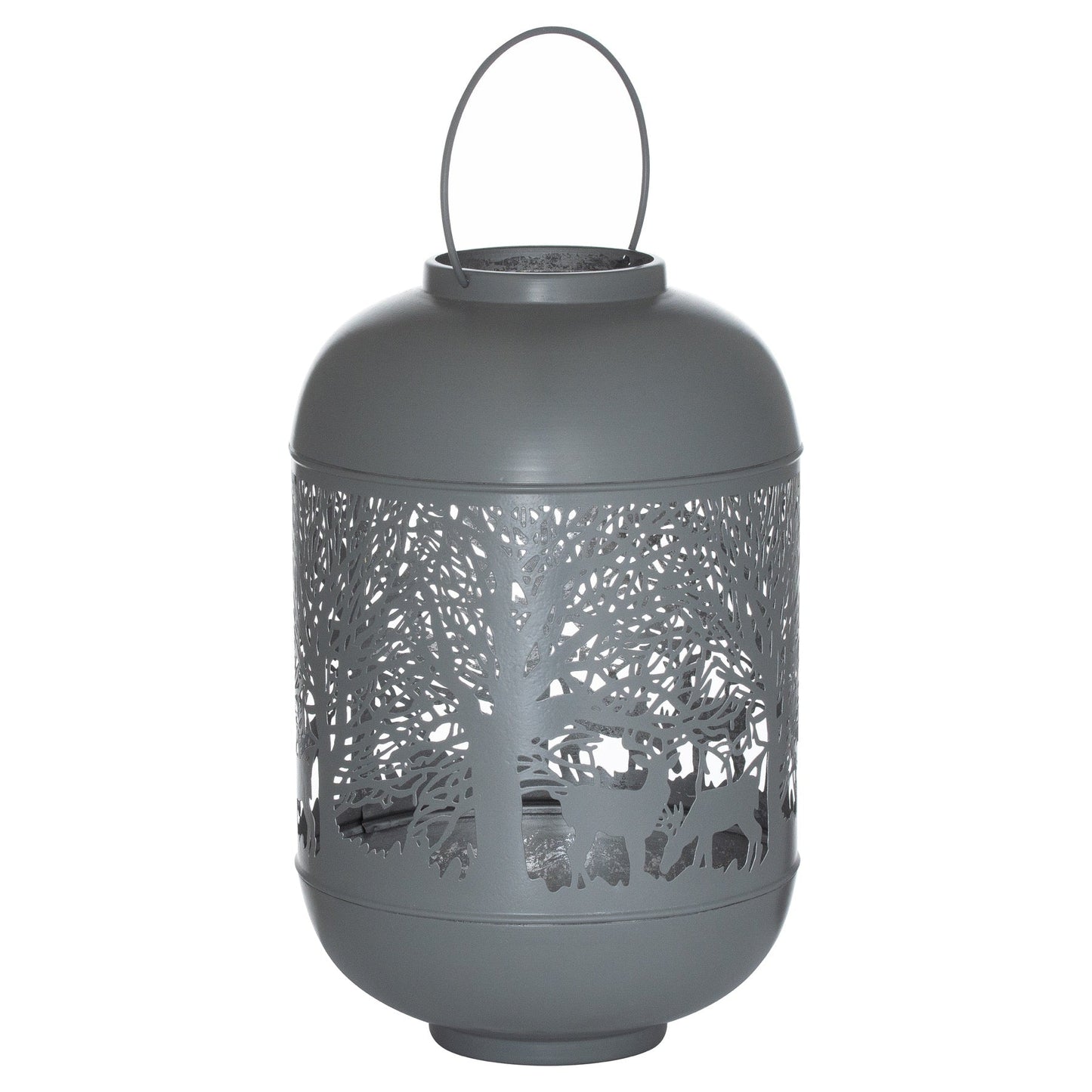 Medium Silver And Grey Glowray Dome Forest Lantern (21679) By Hill Interiors