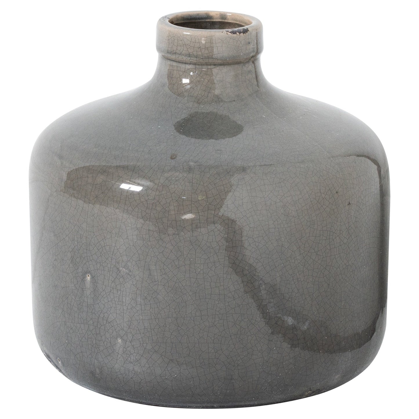 Garda Grey Glazed Chive Vase (21767) By Hill Interiors