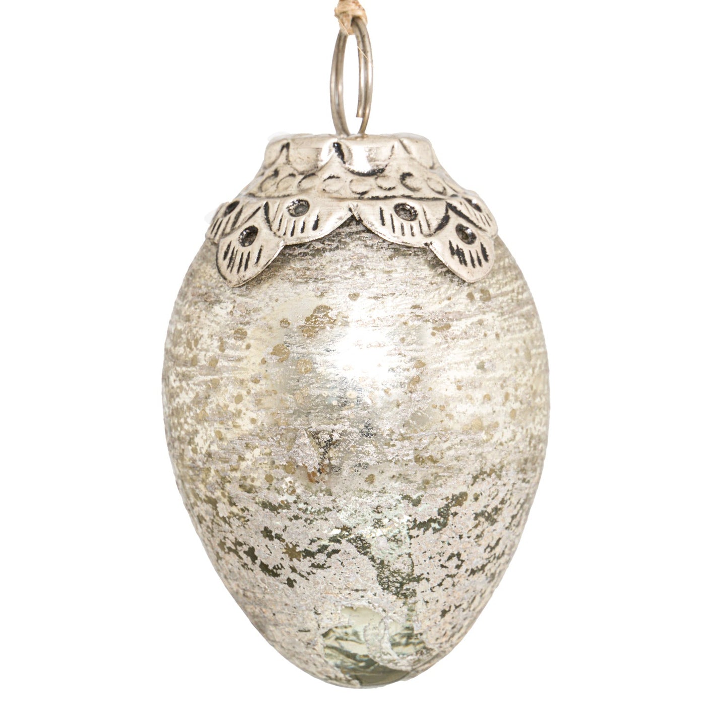 The Noel Collection Mercury Small Oval Crested Bauble (22382) By Hill Interiors