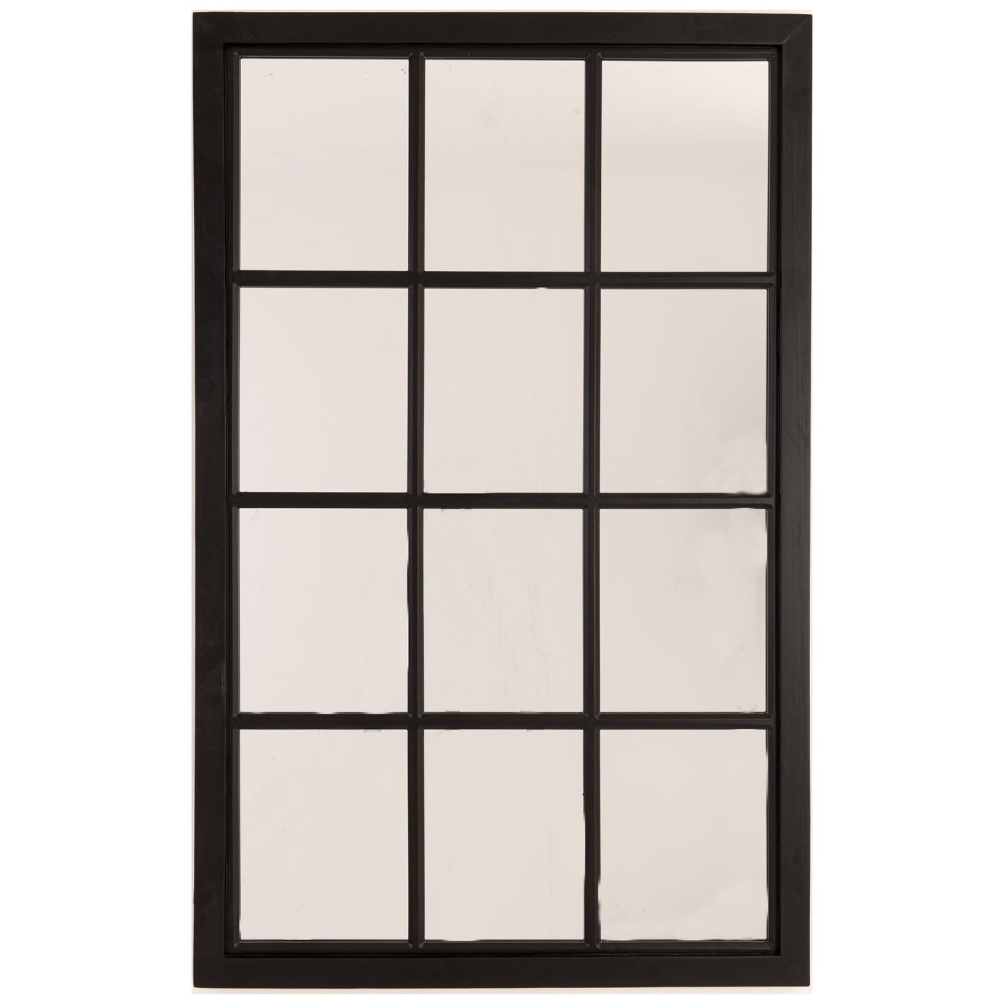Black Wooden Window Mirror (22493) By Hill Interiors