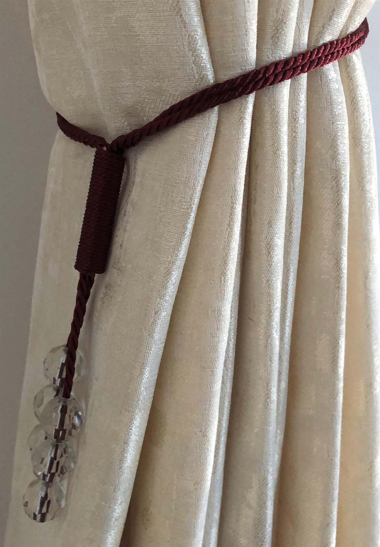 Burgundy Single Tsar Curtain Tie Backs