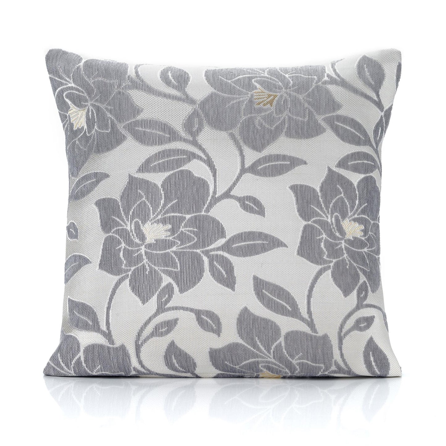 Silver Peonie Cushion Cover