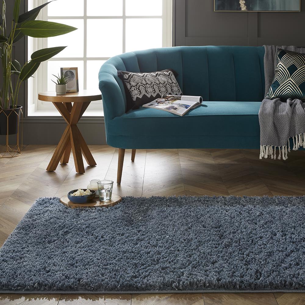 Larissa Shaggy Blue Rug