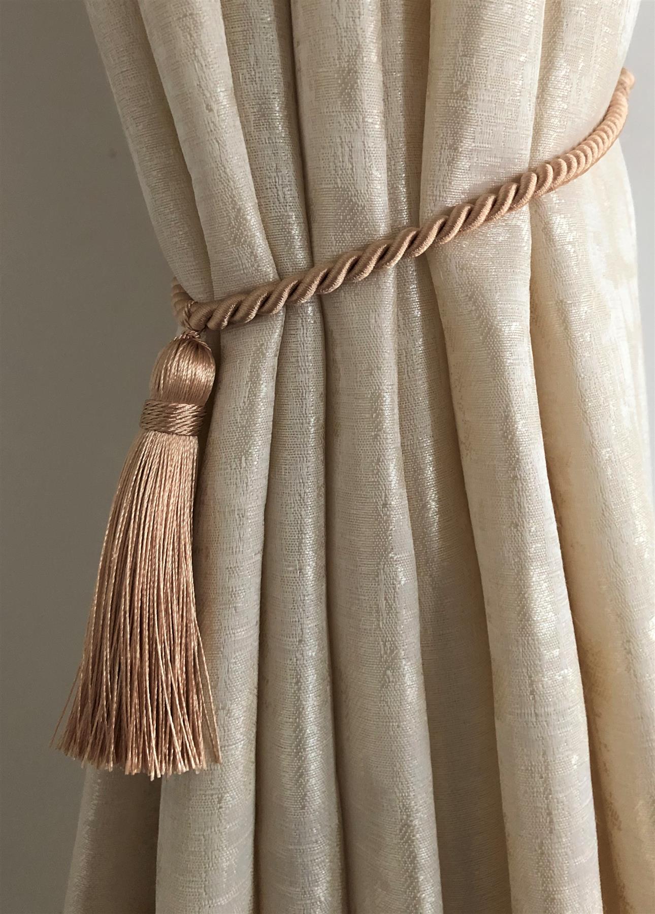 Latte Single Laura Curtain Tie Back