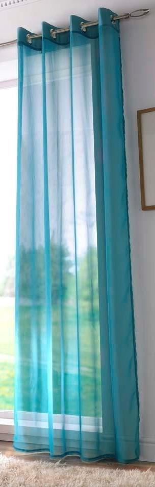 Teal Plain Voile Eyelet Panel. Including Free Tie Back