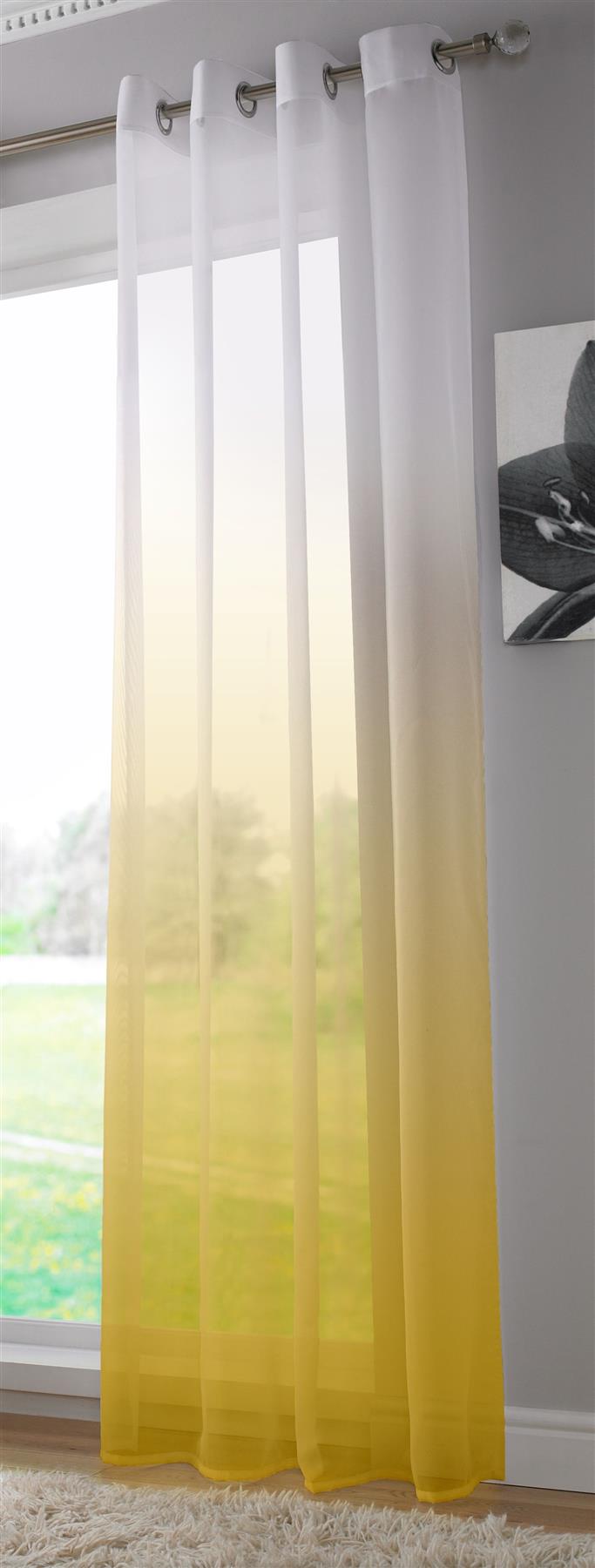 Sunshine Harmone Eyelet Voile Curtain Panel