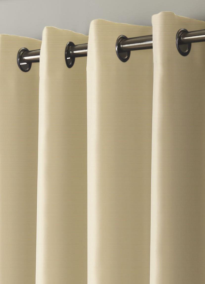 Cream 100% Blackout Thermal Eyelet Curtains - Pair