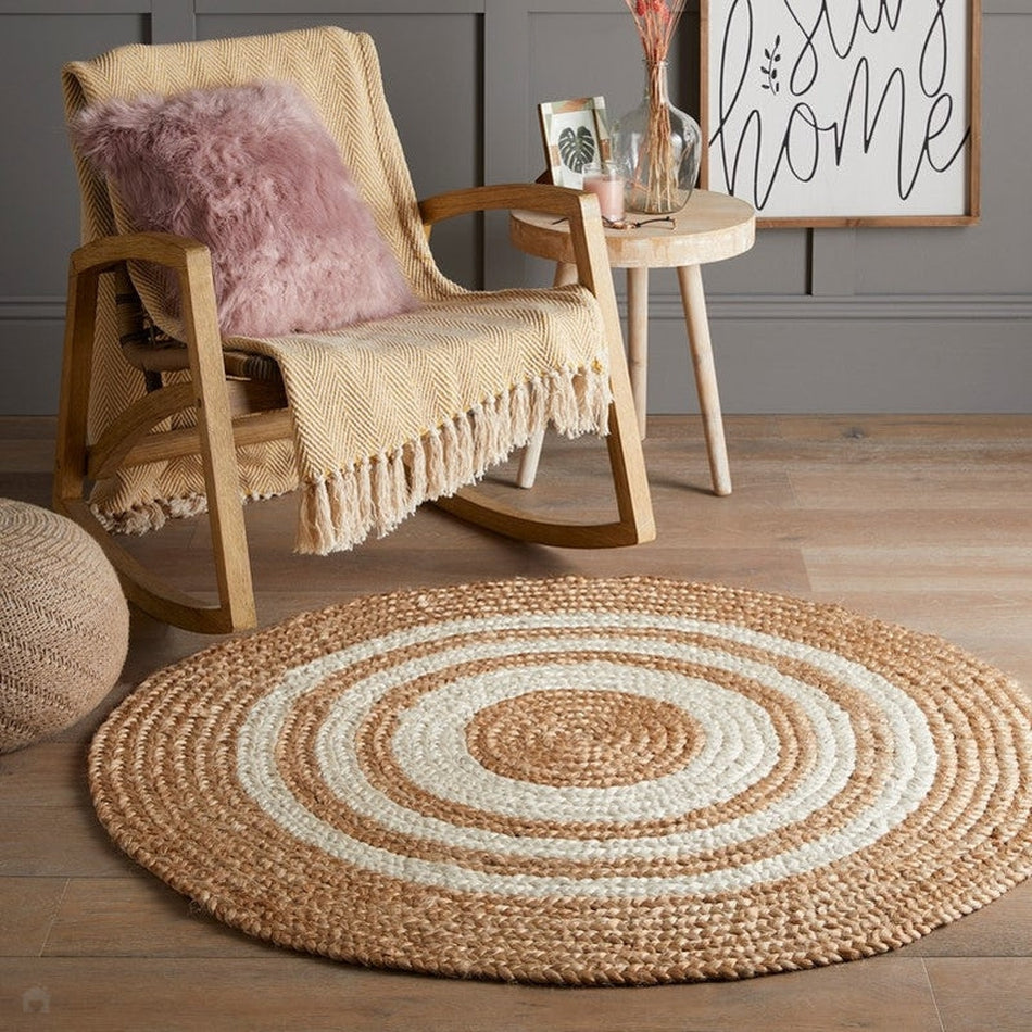 Altrincham Bleached Jute Circle Rug