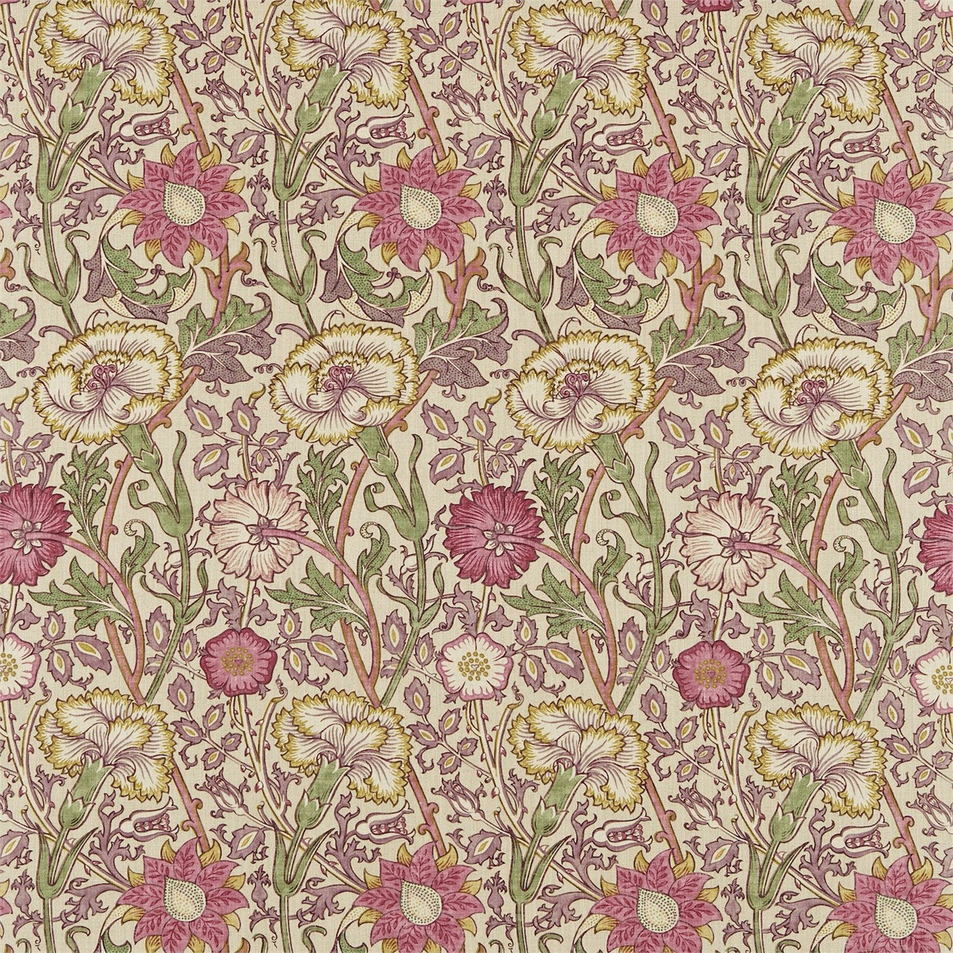 Pink & Rose Fabric by Morris & Co.