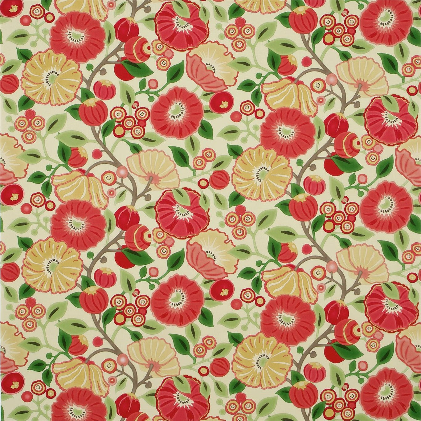 Tree Poppy Fabric by Sanderson