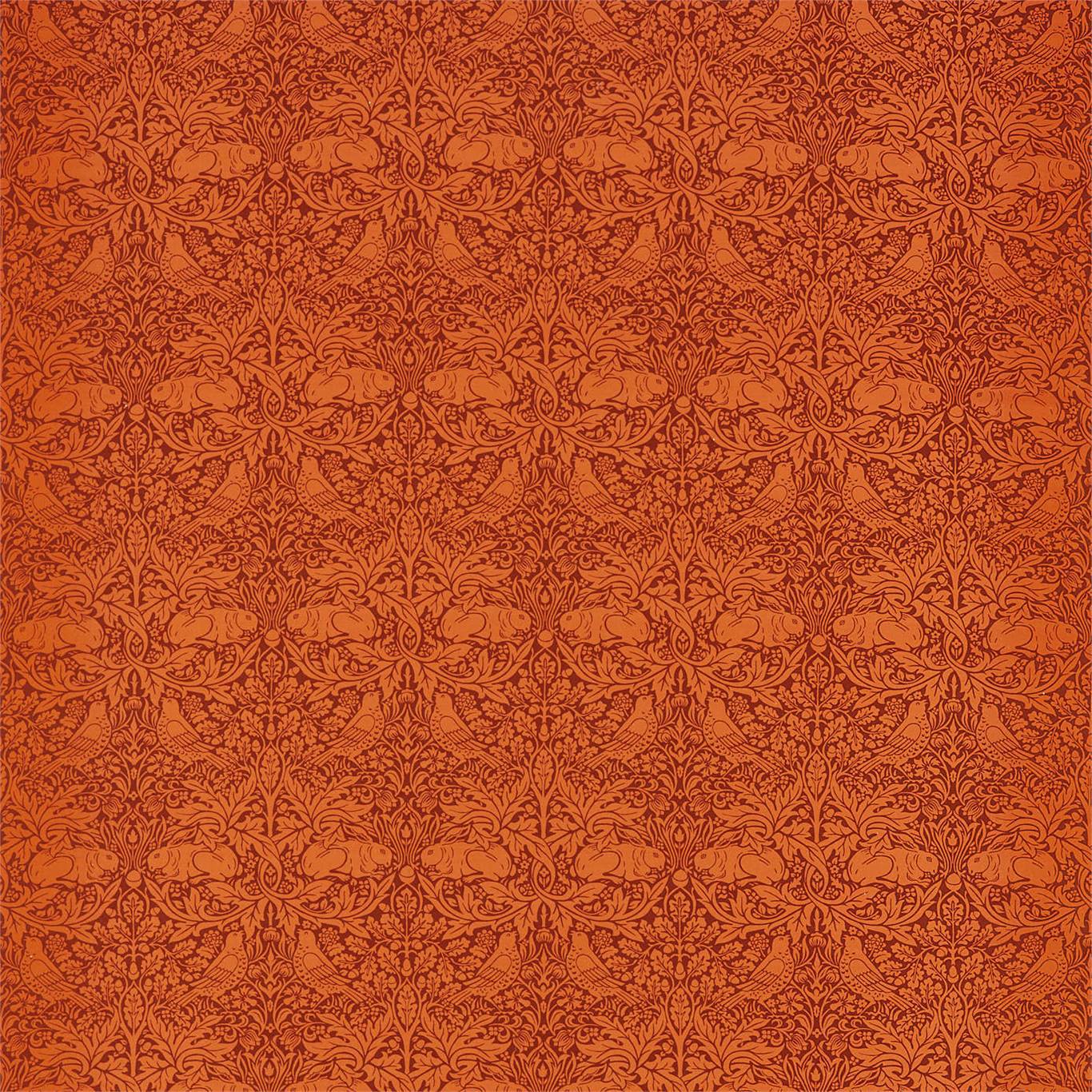 Brer Rabbit Fabric by Morris & Co. - DBPF226849 - Burnt Orange