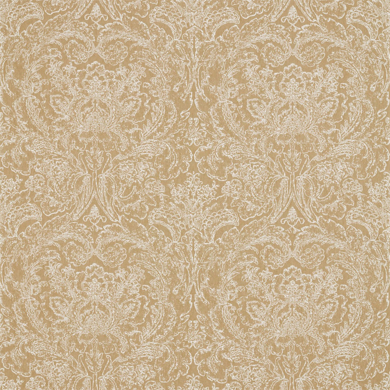 Courtney Damask Fabric by Sanderson - DDAM236480 - Sepia