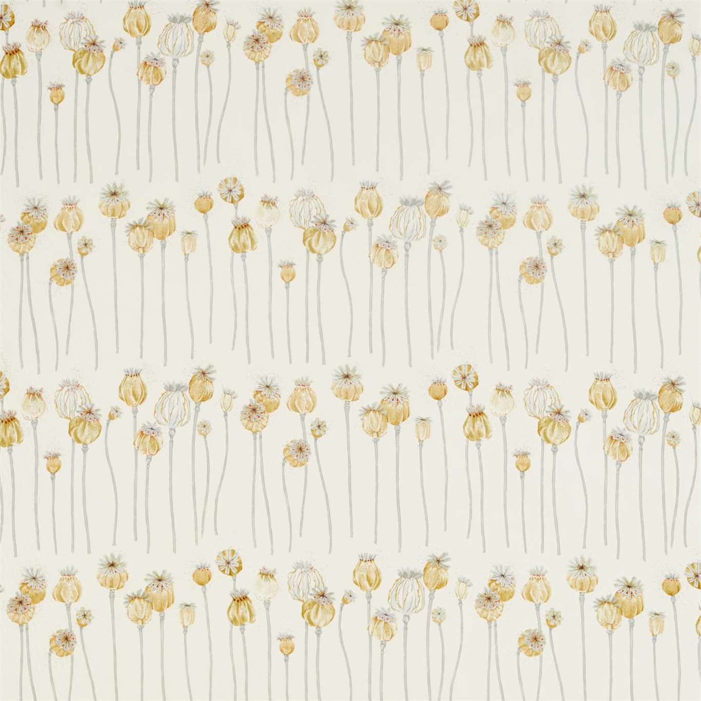 Poppy Pods Fabric by Sanderson
