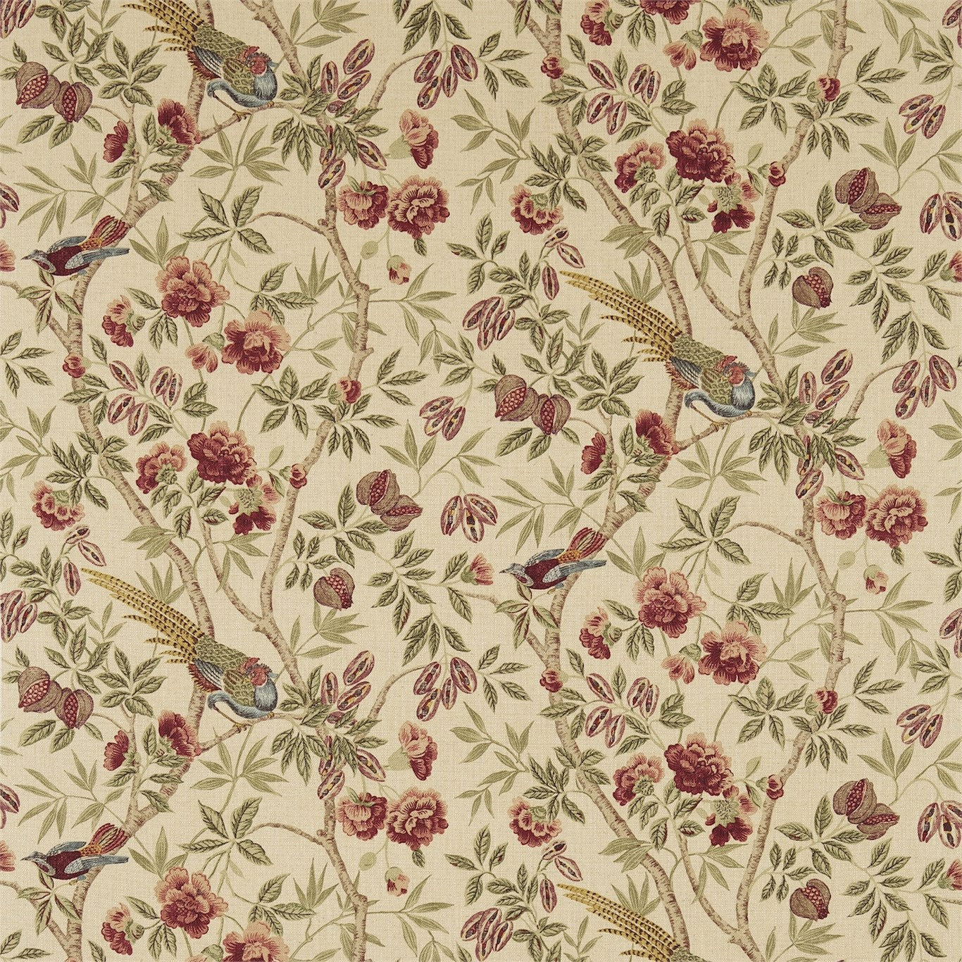 Abbeville Fabric by Sanderson - DFAB223970 - Russet/Sand