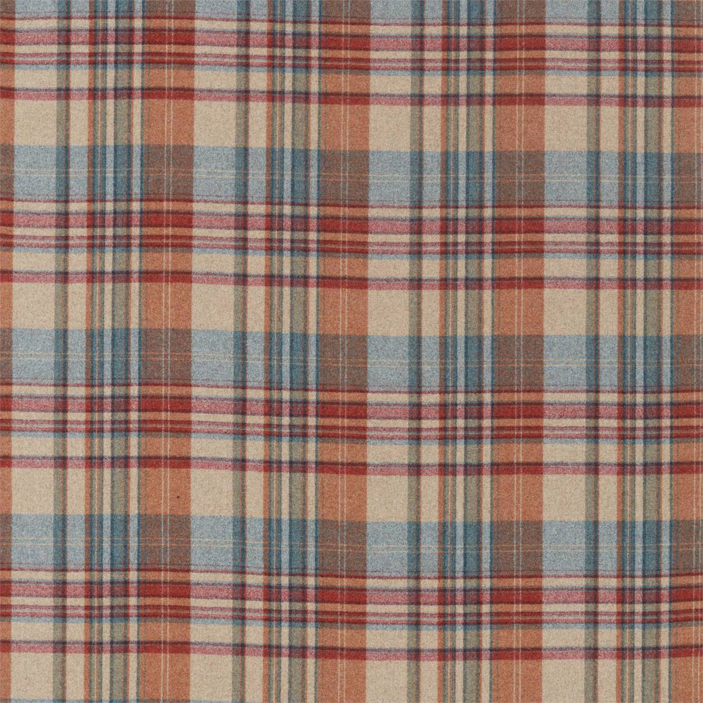 Bryndle Check Fabric by Sanderson - DISW236738 - Russet/Amber