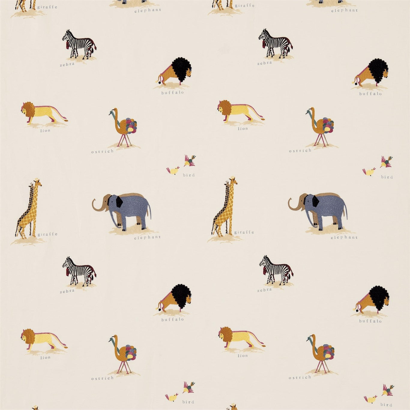 Two By Two Embroidery Fabric by Sanderson