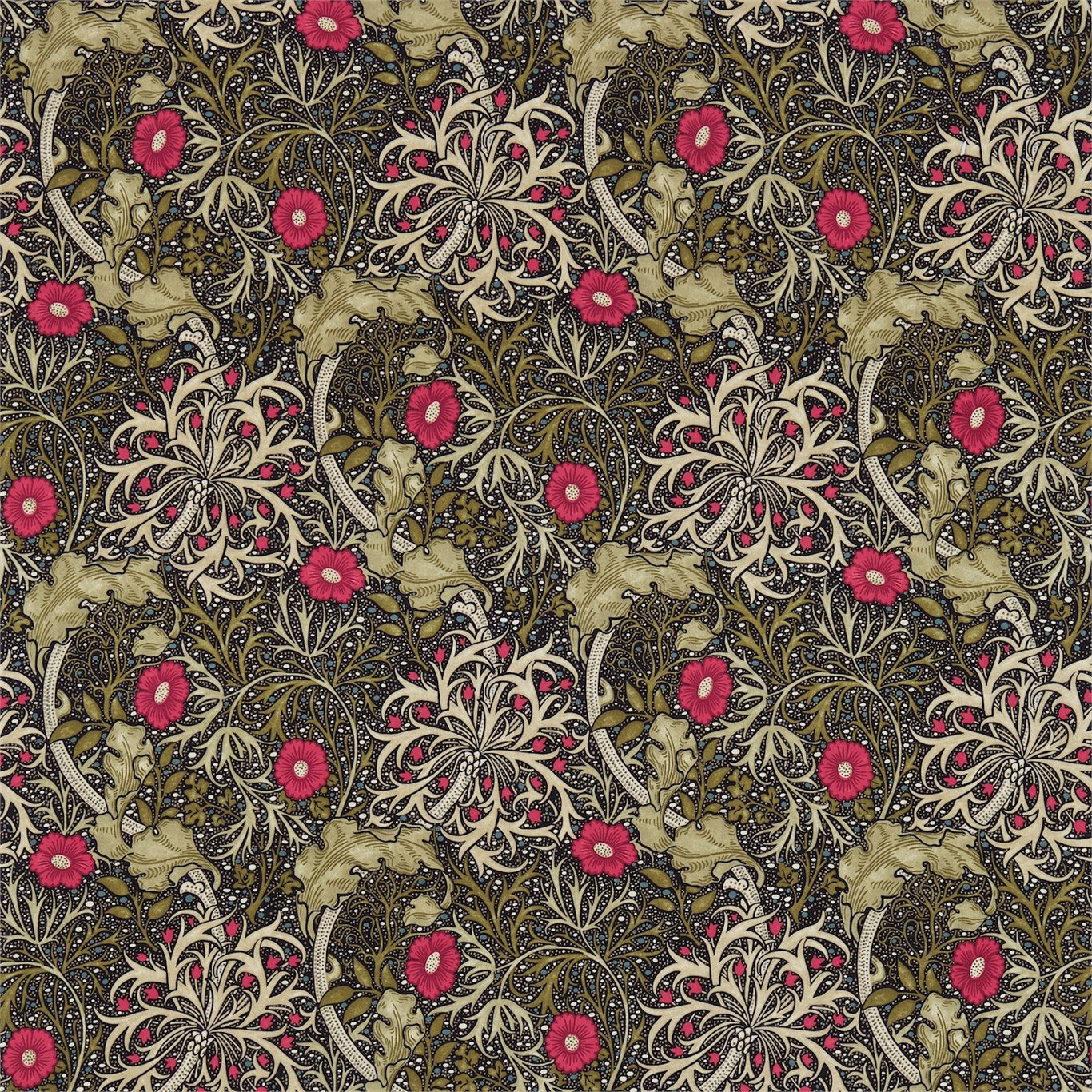 Morris Seaweed Fabric by Morris & Co.