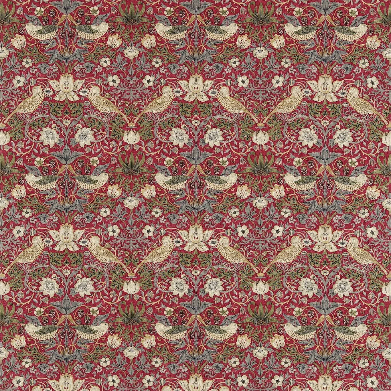 Strawberry Thief Fabric by Morris & Co.